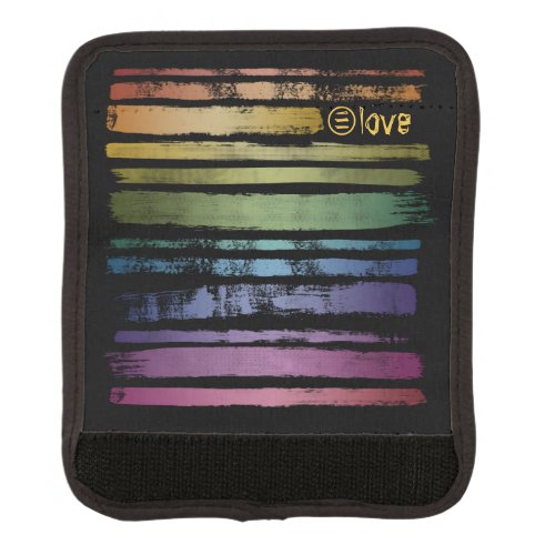 Equality Love Rainbow Brush Strokes LGBTQ ID656 Luggage Handle Wrap