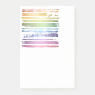 Equality Love Rainbow Brush Strokes LGBTQ ID656 Post-it Notes