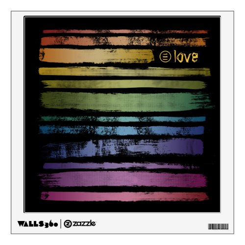 Equality Love Rainbow Brush Strokes LGBTQ ID656 Wall Decal