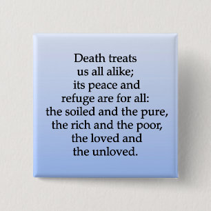 Equality of Death Pinback Button
