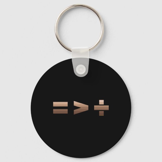Equality Over Division Black History Month Blm Mel Keychain (Front)
