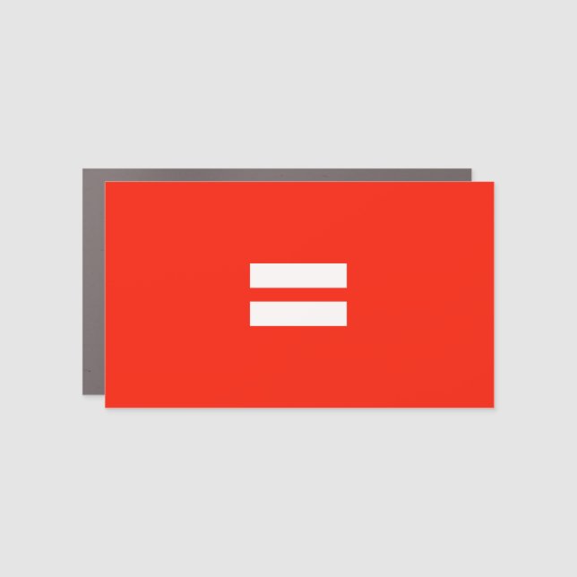 Equality Pride Flag Car Magnet (Front)