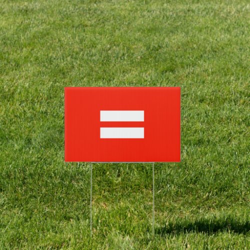 Equality Pride Flag Sign