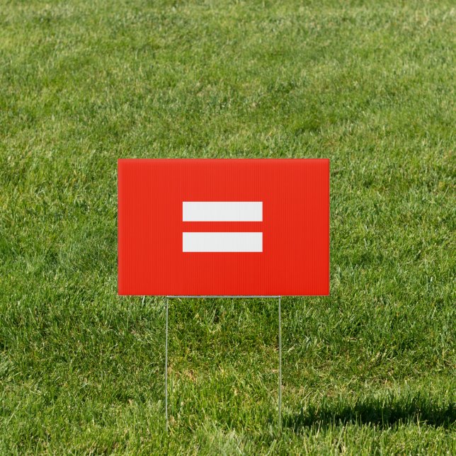 Equality Pride Flag Sign (Insitu)
