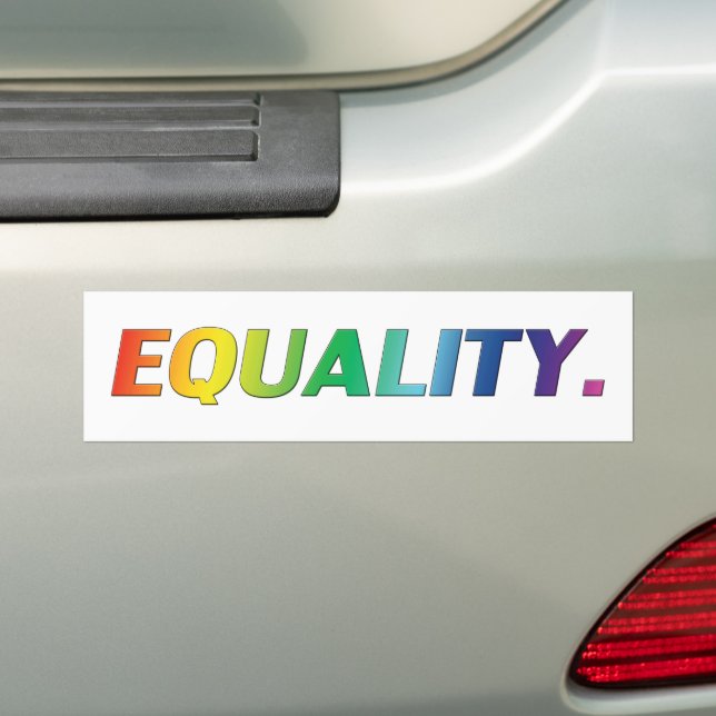 equality pride rainbow colors Bumper Sticker (On Car)