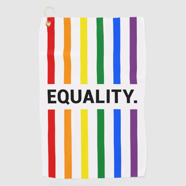Equality Pride Rainbow Golf Towel (Front)