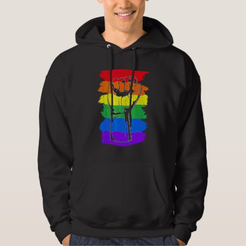 Equality Queer Pride Month Lgbt Pride Fist Rainbow Hoodie