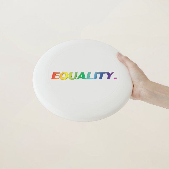 equality rainbow pride colors Frisbee Flying Disc (In Hand)