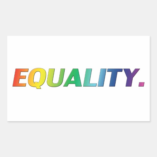 equality rainbow pride colors sticker - stickers (Front)