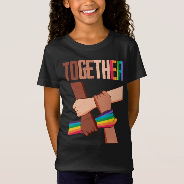 Equality Social Justice Human Rights Together T-Shirt (Front)