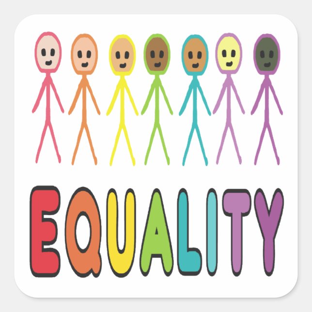 Equality Square Sticker (Front)