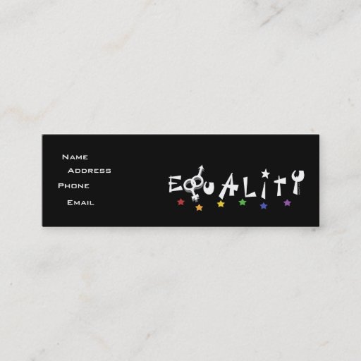 Customizable Equality Stars Profile Card Business Card Templates