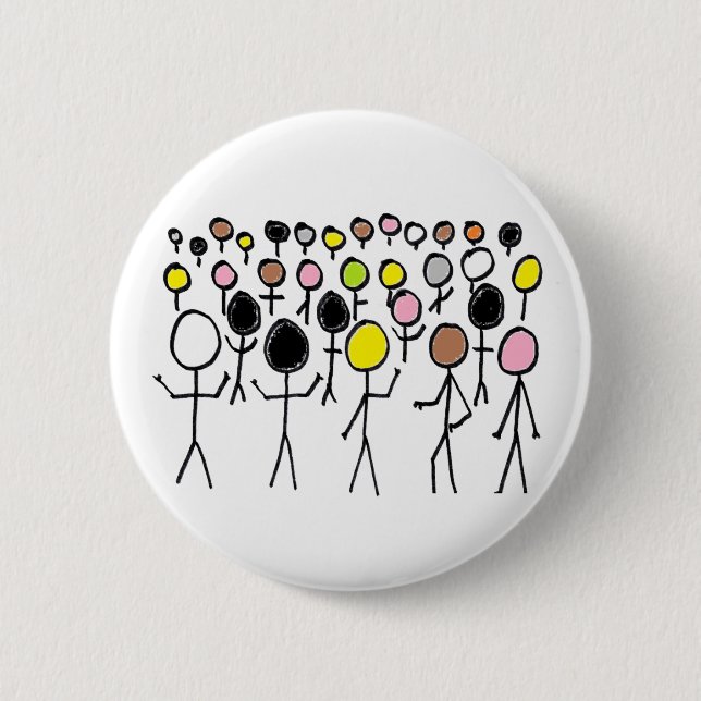 Equality Stickmen Button (Front)