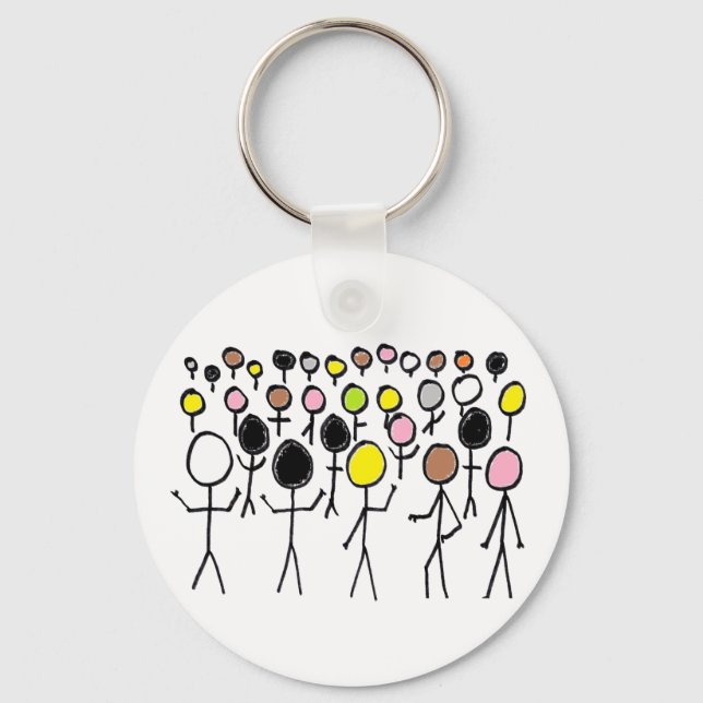 Equality Stickmen Keychain (Front)