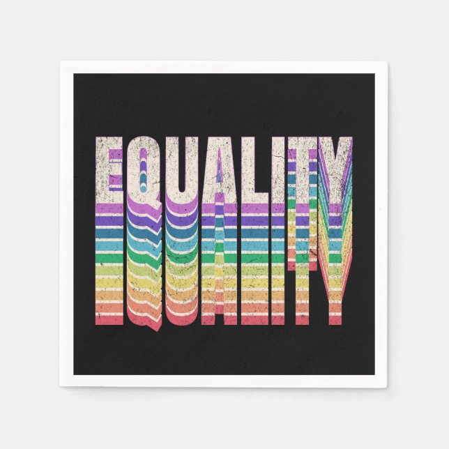 Equality text design napkins (Front)