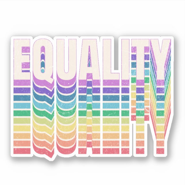 Equality text design sticker (Front)
