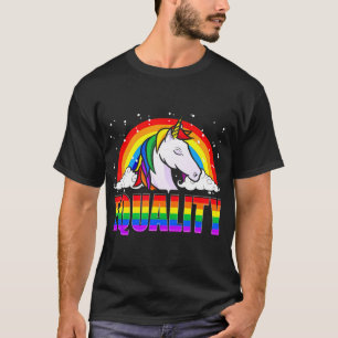 Equality Unicorn Rainbow Flag LGBTQ Gay Pride T T-Shirt
