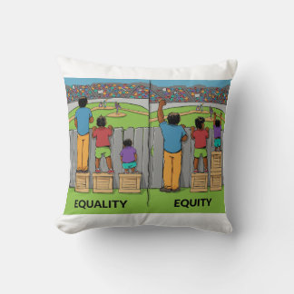 Equality vs Equity – Inspiring Social Justice  Throw Pillow
