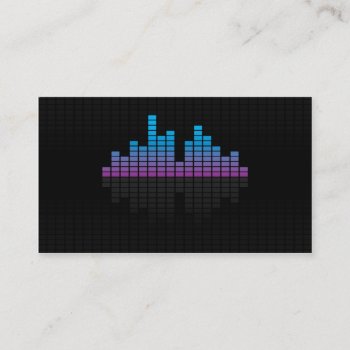 Equalizer - Blue Business Card by fireflidesigns at Zazzle
