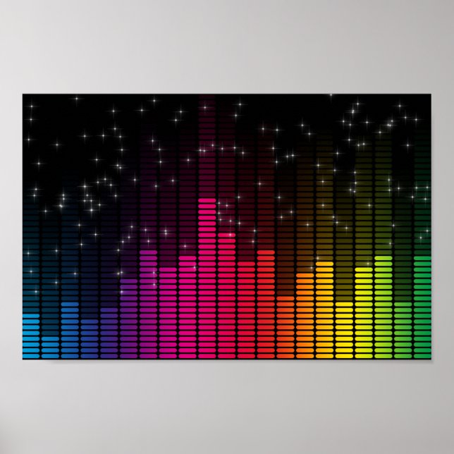 Equalizer Disco Lights Music Volume Poster (Front)