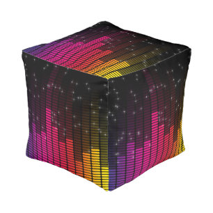 Equalizer Disco Lights Music Volume Pouf