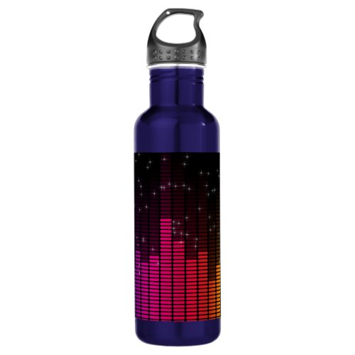 Equalizer Disco Lights Music Volume Stainless Steel Water Bottle