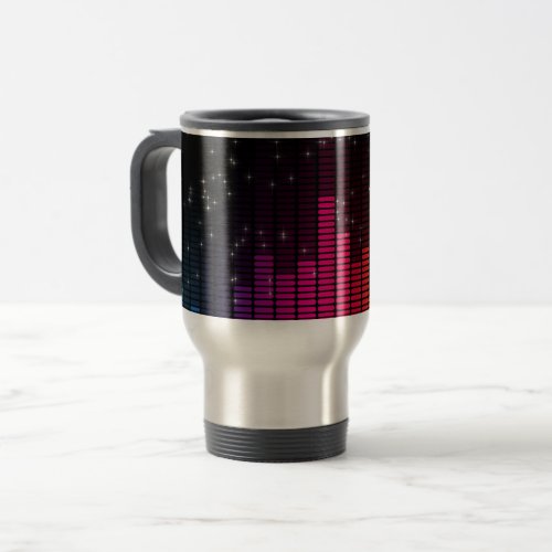 Equalizer Disco Lights Music Volume Travel Mug