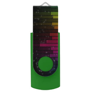 Equalizer Disco Music USB Swivel Flash Drive
