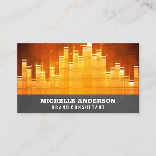 Equalizer Light Background  Leather Background Business Card