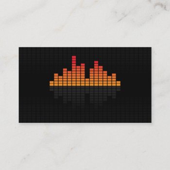 Equalizer - Orange Business Card by fireflidesigns at Zazzle
