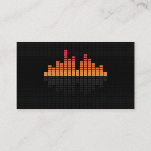 Customizable Equalizer - Orange Business Card