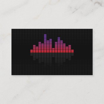 Equalizer - Purple Business Card by fireflidesigns at Zazzle