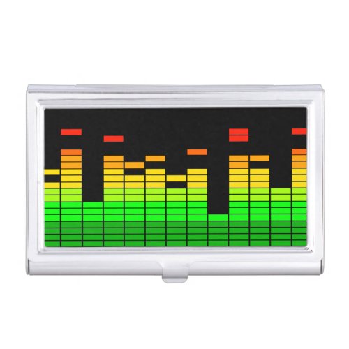 Equalizer Vibes from the Beat of DJ Music Black Business Card Case