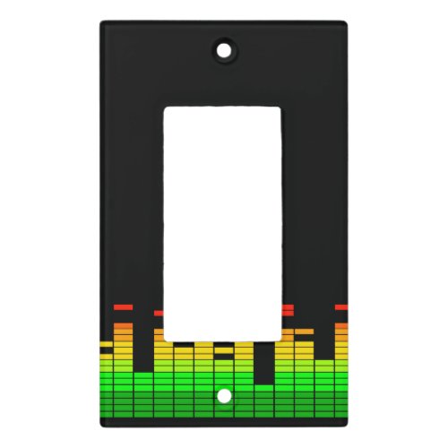 Equalizer Vibes from the Beat of DJ Music Black Light Switch Cover