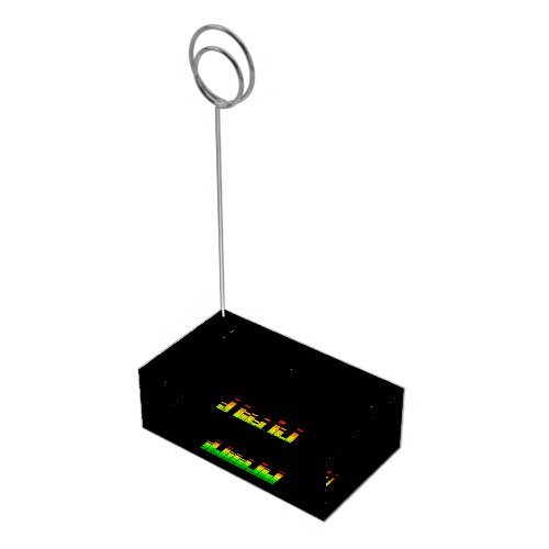 Equalizer Vibes from the Beat of DJ Music Black Place Card Holder