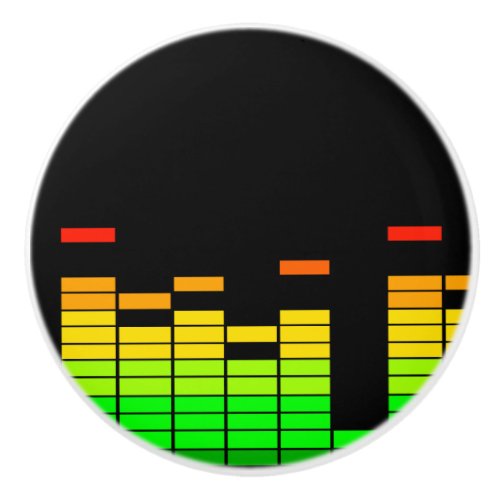 Equalizer Vibes from the Beat of DJ Music Ceramic Knob