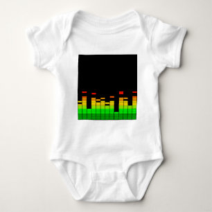 Equalizer Vibes from the Beat of DJ Music decor Baby Bodysuit