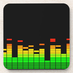 Equalizer Vibes from the Beat of DJ Music decor Beverage Coaster