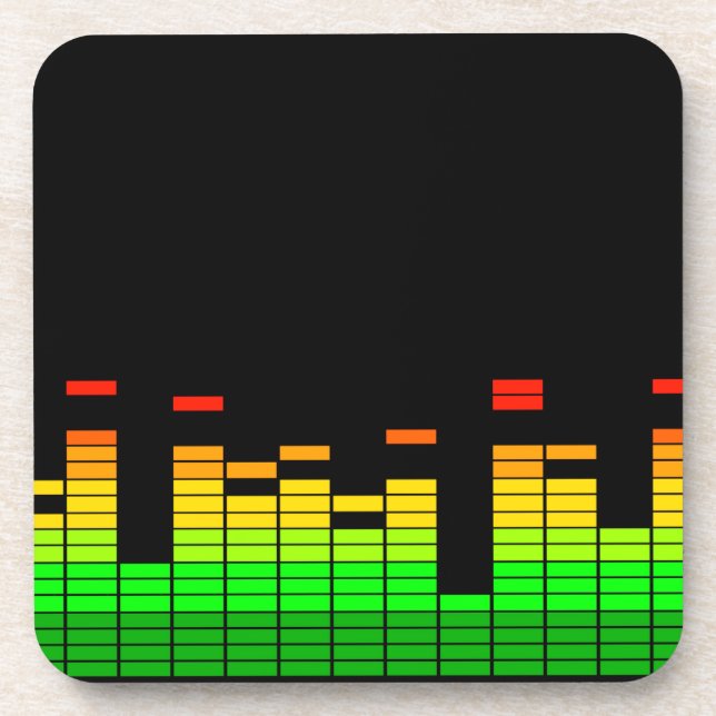 Equalizer Vibes from the Beat of DJ Music decor Beverage Coaster (Front)