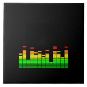 Equalizer Vibes from the Beat of DJ Music decor Ceramic Tile