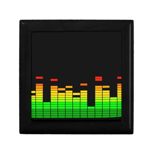 Equalizer Vibes from the Beat of DJ Music decor Gift Box (Front)