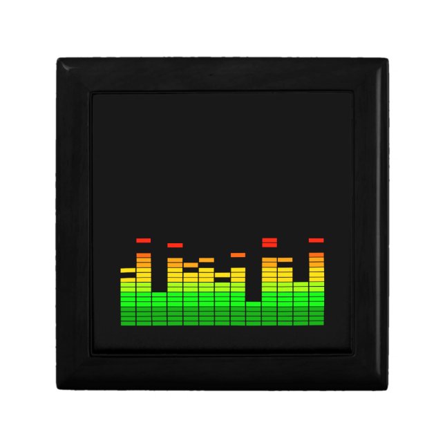 Equalizer Vibes from the Beat of DJ Music decor Keepsake Box (Front)