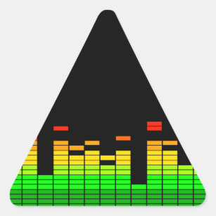 Equalizer Vibes from the Beat of DJ Music decor Triangle Sticker