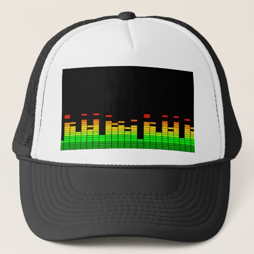 Equalizer Vibes from the Beat of DJ Music decor Trucker Hat