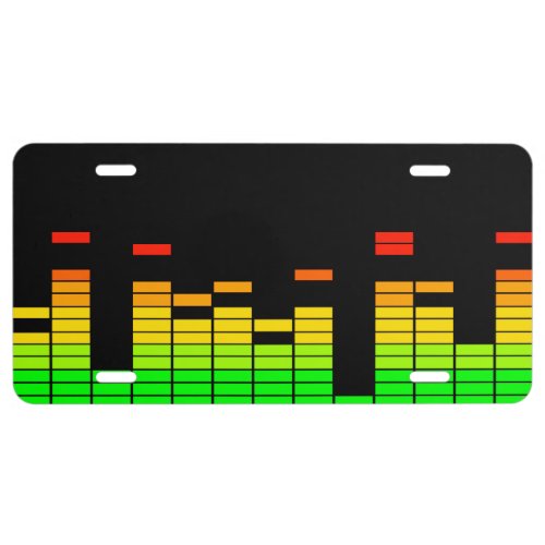 Equalizer Vibes from the Beat of DJ Music License Plate