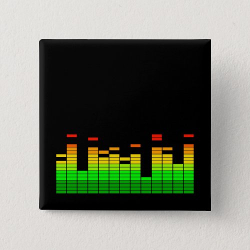 Equalizer Vibes from the Beat of DJ Music Pinback Button