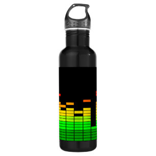 Equalizer Vibes from the Beat of DJ Music Water Bottle