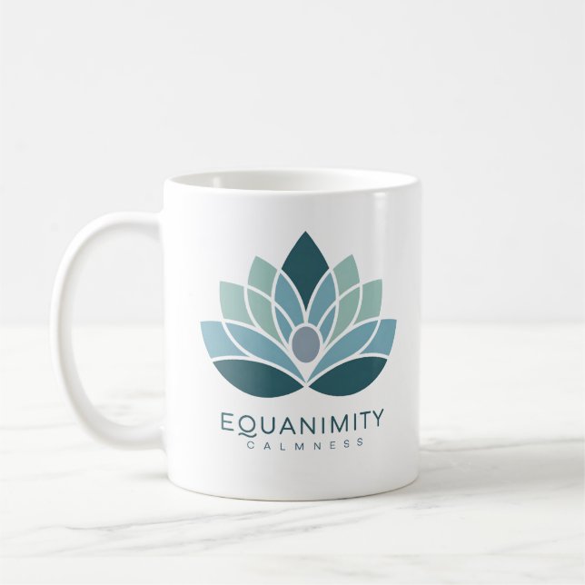 Equanimity Calmness Lotus Yoga Meditation Mindfuln Coffee Mug (Left)