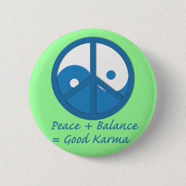 Equation for Good Karma Pinback Button (Front)
