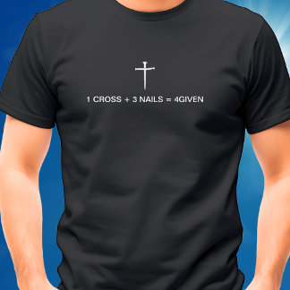 Equation One Cross Three Nails White Cross T-Shirt